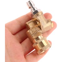 High Pressure Car Washer 1/4" Quick Connect Rotary Coupler Adjustable Adapter with 5 Spray Nozzles Copper Connection