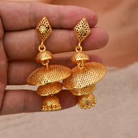 Luxury Dubai Arab Africa Gold Color Earrings For Women Girljewelries Papua New Guinea Wedding Indian Earrings Jewelry