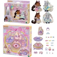 Genuine Sylvanian Families Pony’s Vanity Dresser Set Authentic Gift Sets Ternurines Black Pony Hairdressing Girl Toys Girl Gifts