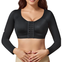 womens high compression long sleeve tummy control Long Line Long Sleeve Crop Tops Running Sports Underwear