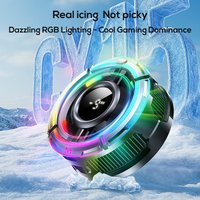 MEMO CX15 Semiconductor Phone Cooler Magnetic/Back-clip 2 IN 1 Phone Cooling Fan With RGB Lights Freeze Radiator for Pad/Gaming