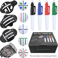 8 Pcs Golf Alignment Tool & Marker Pen Set: 4 Templates + 4 Multi-Color Markers, Golf Training & Accessories