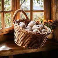 Hand-woven Boho Style Storage Basket for Kitchen Wall – Deals in Garlic, Scallion, Eggs, Ginger, and Fruits