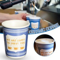 90-280ml Ceramic Cup We Are Happy To Serve You Coffee Cup For Kitchen Coffee Shop Restaurant,Latte Mug,Drinkware Gift Souvenir