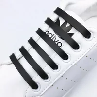 12pcs Silicone Shoelaces No-Tie Elastic Shoe Laces for Kids & Adults Special Rubber Sneaker Shoestrings Easy Lacing System