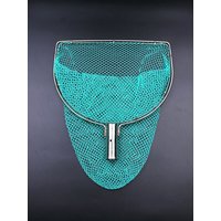 Stainless Steel Mesh Fishing Net Head Handmade Nylon Fishing Gear Accessories Flat Head Fish Catching Net for Outdoor Camping...