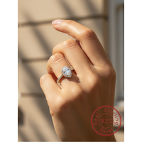 925 Sterling Silver Simplicity Classic Fashion Water Drop Ring For Women Engagement Wedding Luxury High Quality Fine Jewelry
