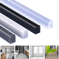 1PC 2m/78.74inch Water Retaining Strip Bathroom Sealing Stopper Shower Dam Retaining Non-slip Dry And Wet Separation Flood Barri