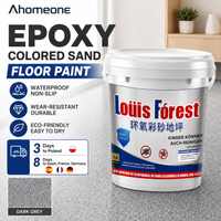 Peinture époxy pour sols 1000g, à base d'eau, avec sable coloré, revêtement terrazzo, effet marbre brillant, imperméable, résistant à l'usure, auto-nivelant, pour garage, salon, amélioration de la