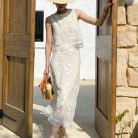 Summer Floral Embroidered White Short Set Crop Top and High Waisted Skirt Boho Chic Set