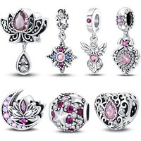 New 925 Sterling Silver Romantic Classical Series—Guardian Lotus Charm Fit Pandora Bracelet DIY Bead Women Jewelry Gift Original