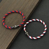 Unique Handmade 6mm Rope Bracelet Men Women 2 Colors Interwoven Black Magnet Buckle Braclet 3 Sizes Nautical Couple Gift Jewelry
