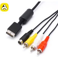 1.8m 2in1 Audio Video Cord Wire S-Video AV Cable For PS2 S-Video Cable For Playstation 3 AV to RCA Composite Cable For PS2
