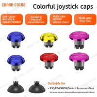 6-in-2 Suitable for DIY Modification Accessories of PS5//SWITCH PRO/XBOX Controllers, Metal Joystick Cap Thumb Metal Rod DS5