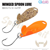 1Pcs Spoon Lure 1g 1.5g 2g 2.5g Winged Sinking Brass Copper Jig Natural Swimming Action for Freshwater Fishing Bass Trout Pike