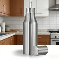 Stainless Steel Oil Dispenser Bottle with Easy Pour Spout Leak Proof Olive Oil Decanter for Kitchen Cooking Salad Dressing