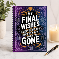 My Final Wishes Journal, A5 Spiral End-of-Life Planner for Family Instructions, Legacy Notes and Important Records