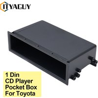 1 Din Car Stereo Radio Refitting Dashboard Storage Box Kit Universal Car CD Player Dash Trim Pocket Box For Toyota