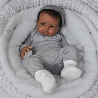 Realistic Baby Dolls Black Boy 50cm Reborn Bebe Silicone Vinyl African American Like Real Weighted Soft Body Newborn Doll Toys