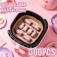 50/100/200pcs Disposable Air Fryer Paper Round/Square Special Paper Food Silicon Oil Paper Air Fryer Liners Baking Paper
