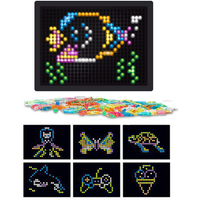 180Pegs Light Up Activity Toy, 3D Magic Light Panel Light Bright Game, Early Educational Toys 3D Art Toy for Kids 3+