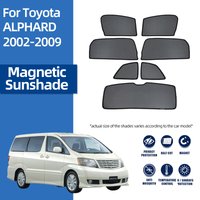 For Toyota ALPHARD AH10 2002-2008 Magnetic Car Sunshade Shield Front Windshield Frame Curtain Rear Side Window Sun Shade Visor