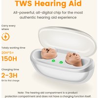 Mini Rechargeable Hearing Aid Digital ITE Hearing Aids Adjustable Tone Sound Amplifier Portable Elderly Digital Hearing Aid