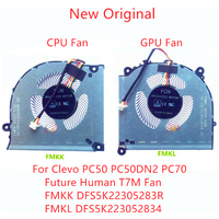 New Original Laptop CPU Cooling Fan For Clevo PC50 PC50DN2 PC70 Future Human T7M Fan FMKK DFS5K22305283R FMKL DFS5K223052834