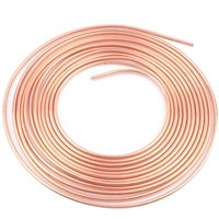 Copper Brake Tubing 3/16 X 25ft Car Brake Line Piping Replacement Durable Resistance Tubing Coil Rustproof Tube Accessories