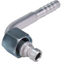 #6 8mm Barb Fitting 90 Degree Elbow Pipe Fitting Female Thread M16 x 1.5 for A/C Air Conditioning Barrier Hose 3/8