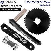 AliExpress NONE Prowheel 3 Bolts Direct Mount Crankset 170 172.5 175mm Road Cranks 40 42 44 46 58T Narrow Wide Gravel Chainring BB68 for SRAM