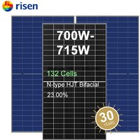 Wholesale 700W Mono Solar Panel N-type HJT 690W 695W 700W 705W 710W 715W Bifacial PV Panels 23% a Grade