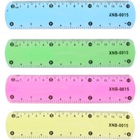 15cm Multicolor Flexible Soft Ruler Transparent Stationery Measuring Drawing Tool Teacher Educational Classroom Props QXNF