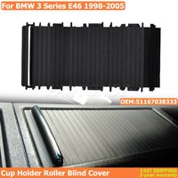 For BMW 3 Series E46 1998-2005 Car Center Console Sliding Shutters Cup Holder Roller Blind Cover