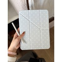 Fashion Snap-Closure Polka Dot Y-Fold iPad Case (6 Colours) For iPad10/11th Air 11 4/5 10.9 Pro 11 12.9 iPad 10.2 7/8/9th Gen