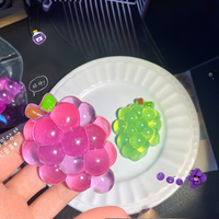 Squishy Fruit Grapes Sensory Fidget Toys Stress Relief Squeeze Toy Hand Toy Anti-Anxiety Fruit Slow Rising Squeeze Toys Sensory