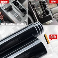 50*200cm High Gloss Piano Black Car Body Film Vinyl Wrap Decals Self Adhesive Sticker Motorcycles Auto Skin Color Changing Films
