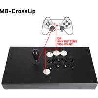 FightBox M8-CrossUP Hitbox style Sanwa Korean joystick Brook combat board plug and play Arcade Game controller for PC/PS/SWITCH