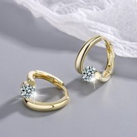 New 925 Sterling Silver Earrings 5A Zircon for Women Wedding Jewelry Classic Female Accessories Birthday Fashion Gift Party