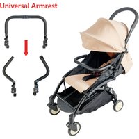 Universal Stroller Bumper Bar Pram Arm Handle Stroller Accessories PU Leather Sponge Steel Material Separate Type Safety Bar