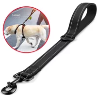 Dog Leash Short Dogs Leash 60cm Dog Chain Reflective Comfortable Handle Leashes for Large Dogs Walking One Step Nylon Pet Chain