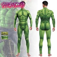 For Men Women Superhero Bruce Banner Hulk Muscle Tights Jumpsuits Cosplay Costume Halloween Party Performance Zentai Bodysuit