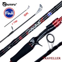 Fundición de spinning para viajeros de BIUTIFU, caña de pescar de 1,8/2,1/2,4/2,7/3,0 M de carbono PHISHGER Fast 5-42G