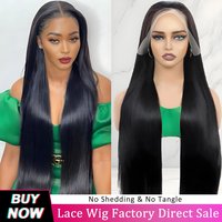 13x6 Bone Straight Lace Frontal Wigs 200 Density Pre Plucked Brazilian Human Hair For Women 360 Full Lace Wig On Clearance Sale