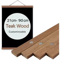 21-90cm Magnetic Wooden Picture Poster Hanger Frames Photos Wall Art Canvas Print Painting Teak Pine Wood Living Room Home Decor