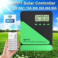 Wifi MPPT 60A 40A 30A Solar Charger Controller 12V 24V Auto Lifepo4 Battery Charger Solar Panel Regulator Max PV Input 100V DC