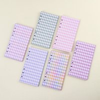Cute Color Grid A5 A6 Loose Leaf Notebook Refill Spiral Binder Index Inner Page Item Paper Stationery