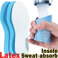 Latex High Elastic Insoles Summer Deodorization Sweat Absorb Insole Shoes Sandal Breathable Pads Sports Soft Thin Insert Cushion