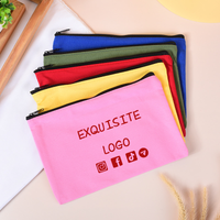 10/20/50 Canvas Zipper Bag, Stationery Packaging Bag, Change Storage Bag, Small Business Gift Bag Customizable Logo