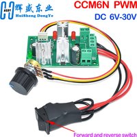 DC 6-30V 6A Motor Speed Controller Reversible PWM Control Forward/Reverse Switch Board 6V-30V Max 10A Module 12V 24V CCM6N